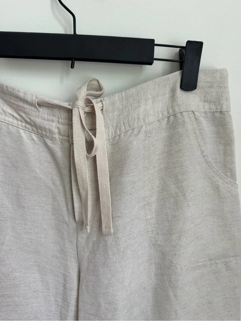 Coldwater Creek Natural Fit Linen Blend Pants in Light Beige - Picture 2 of 4